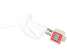 White gun with measurement